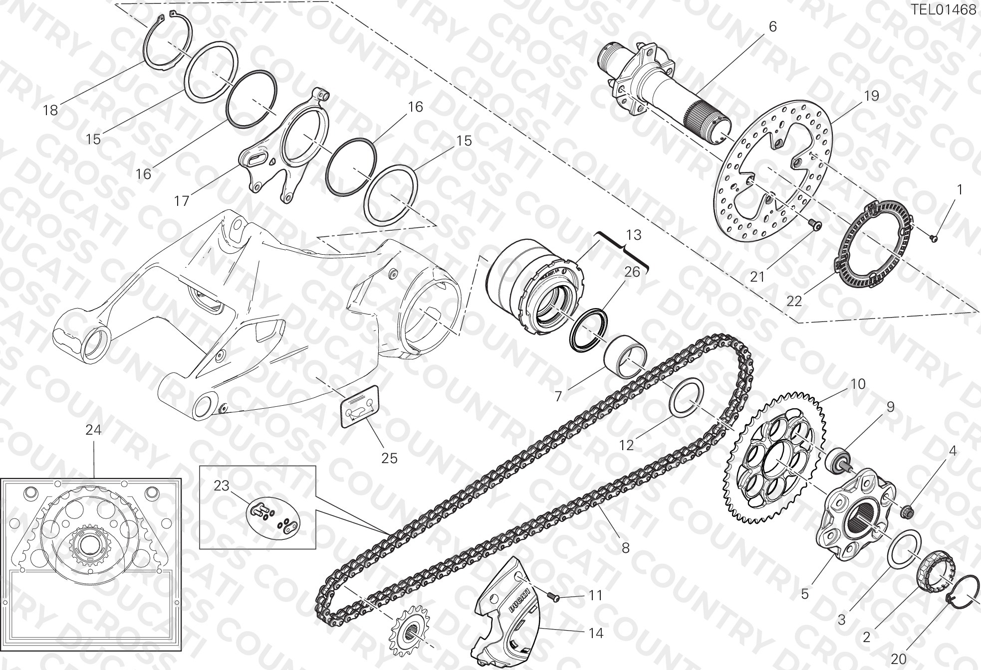 REAR WHEEL SPINDLE