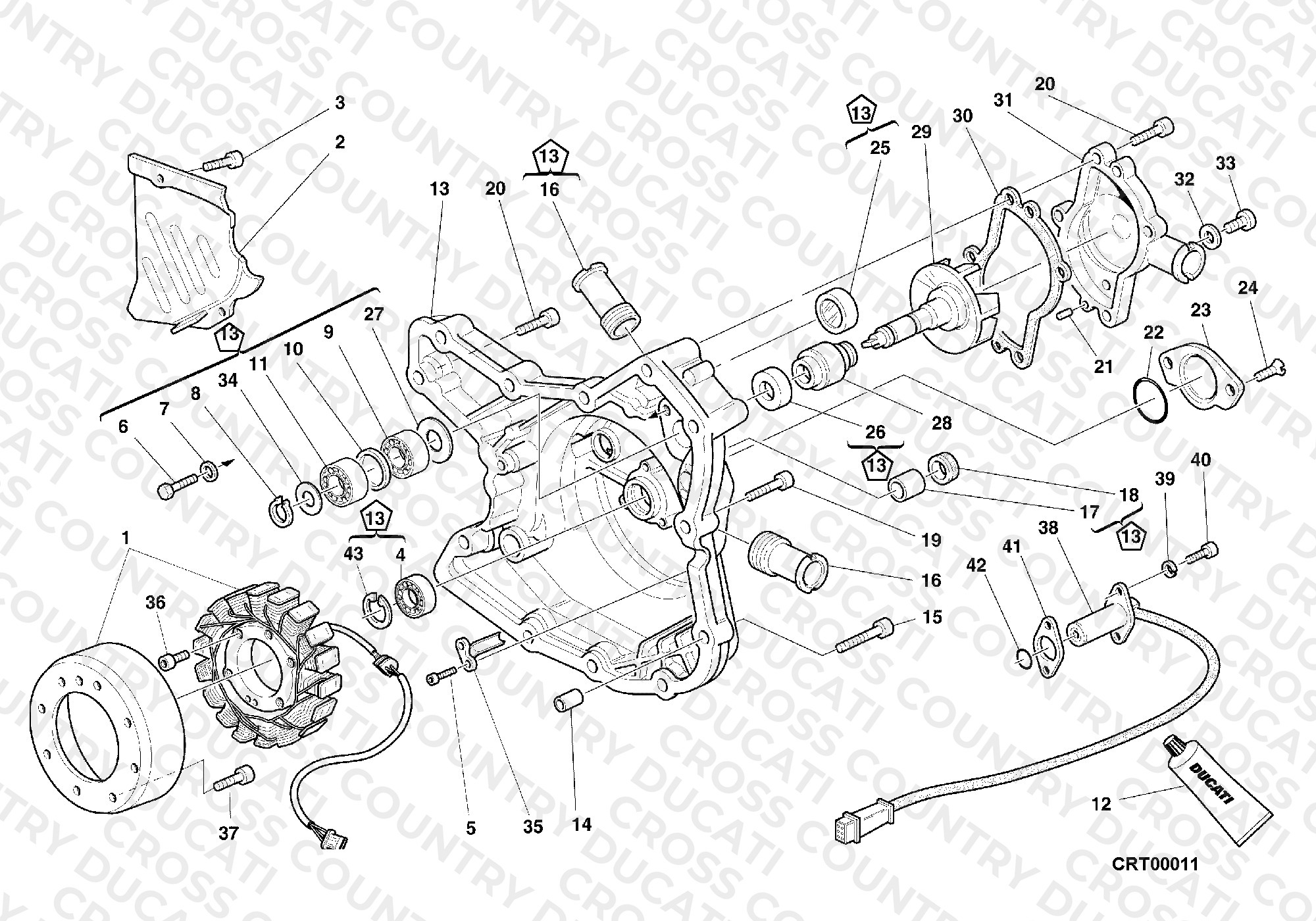 Generator Cover - Water Pump