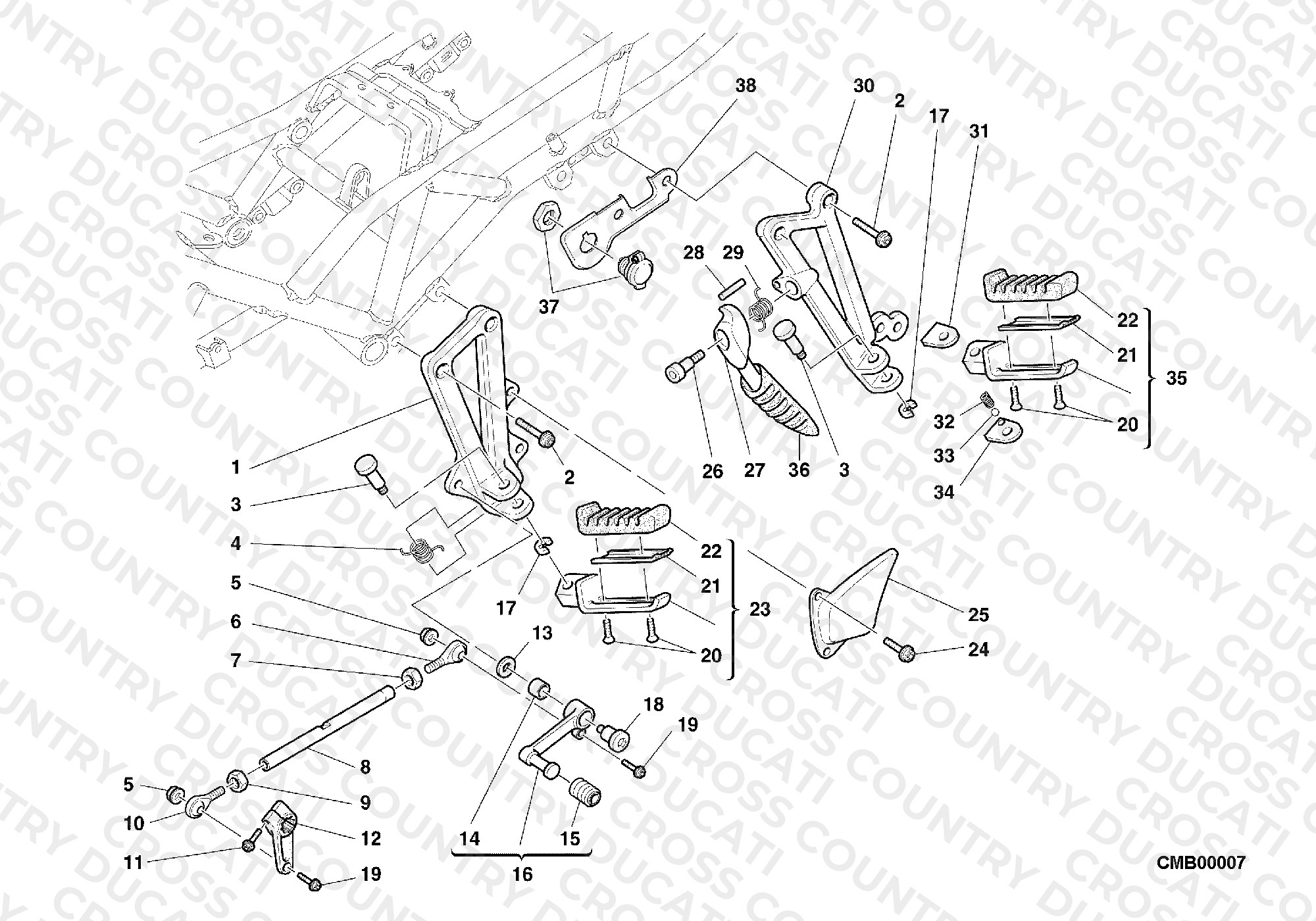 Footrests, Left