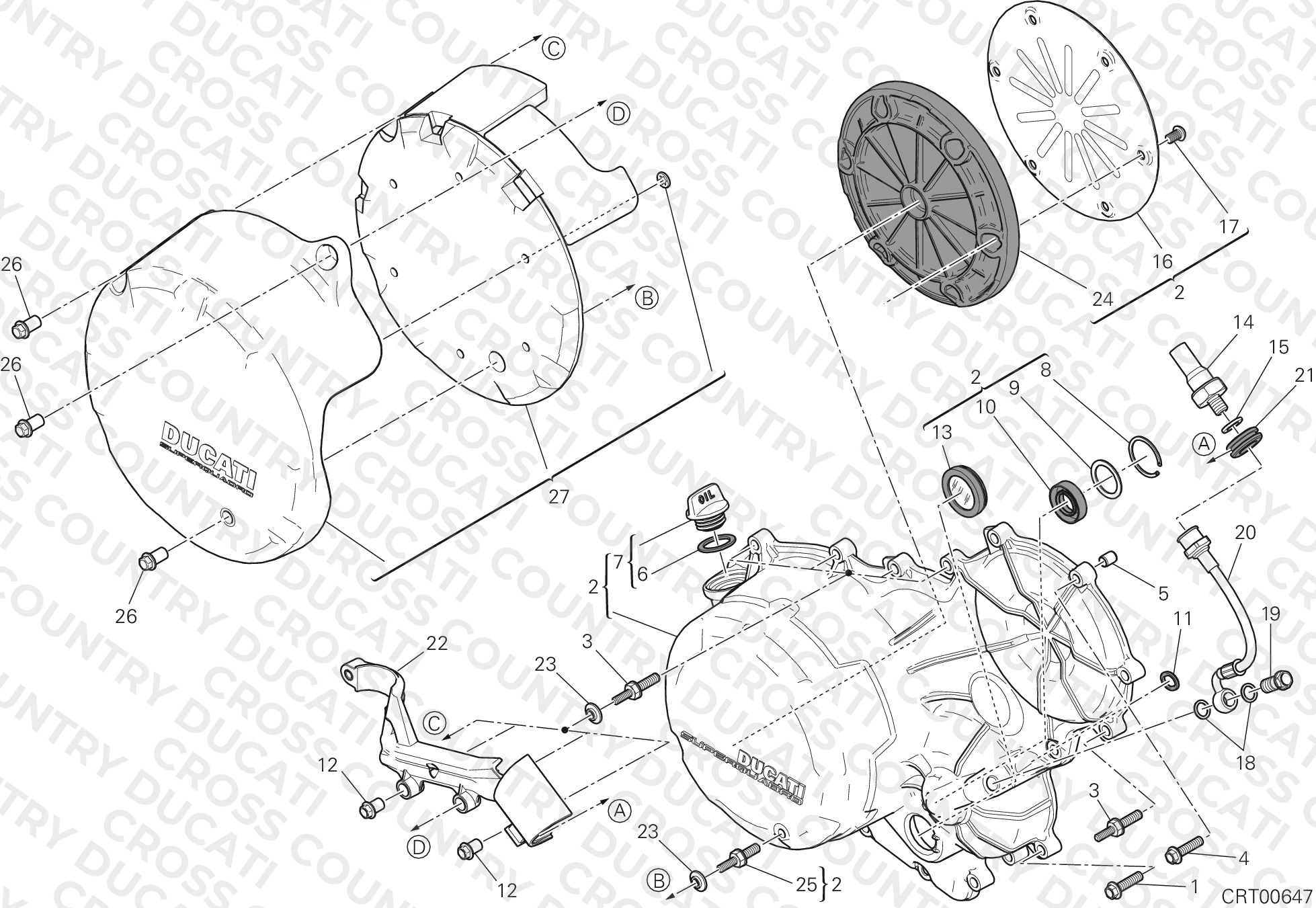 Clutch-Side Crankcase Cover (Jap)
