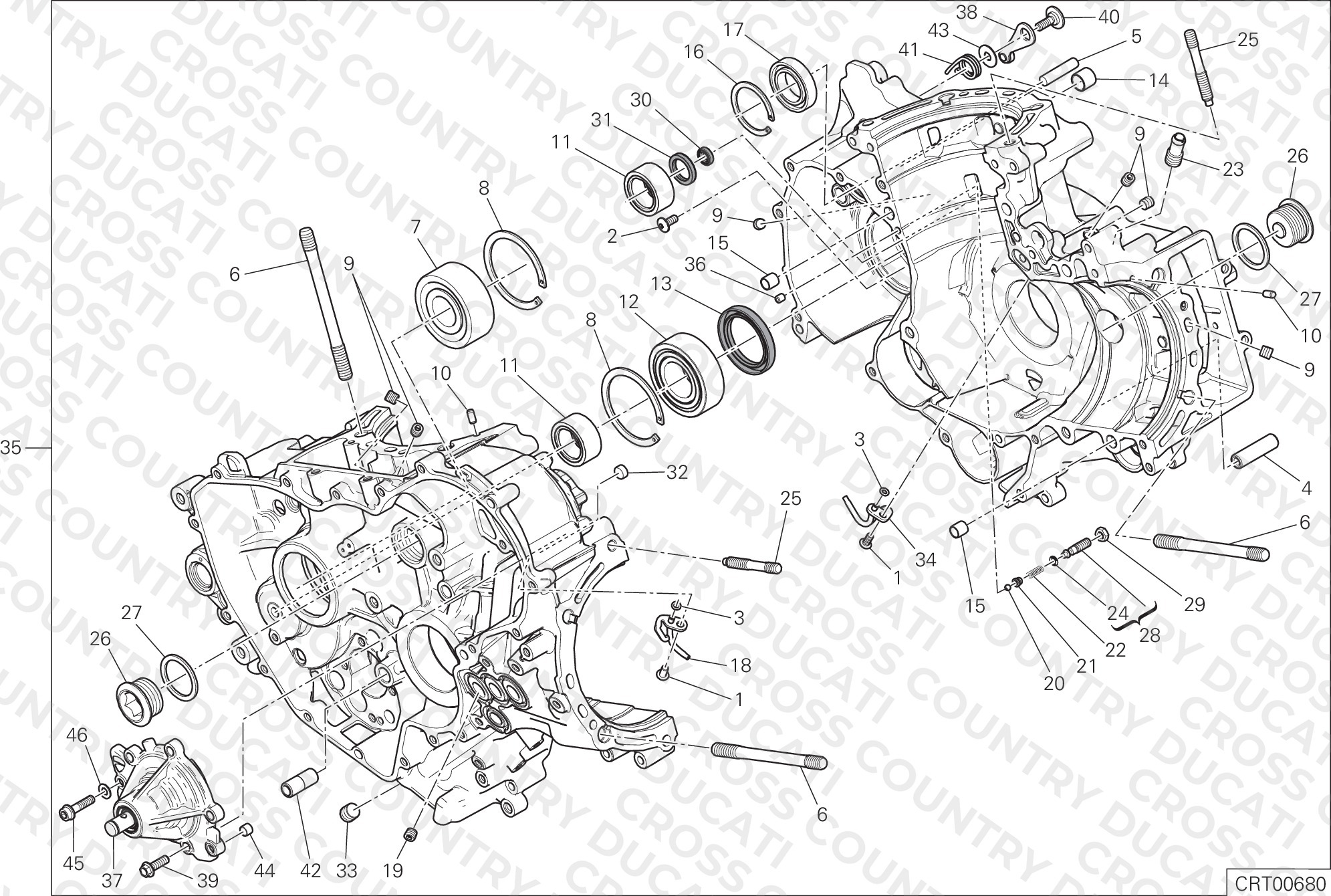 Half-Crankcases Pair