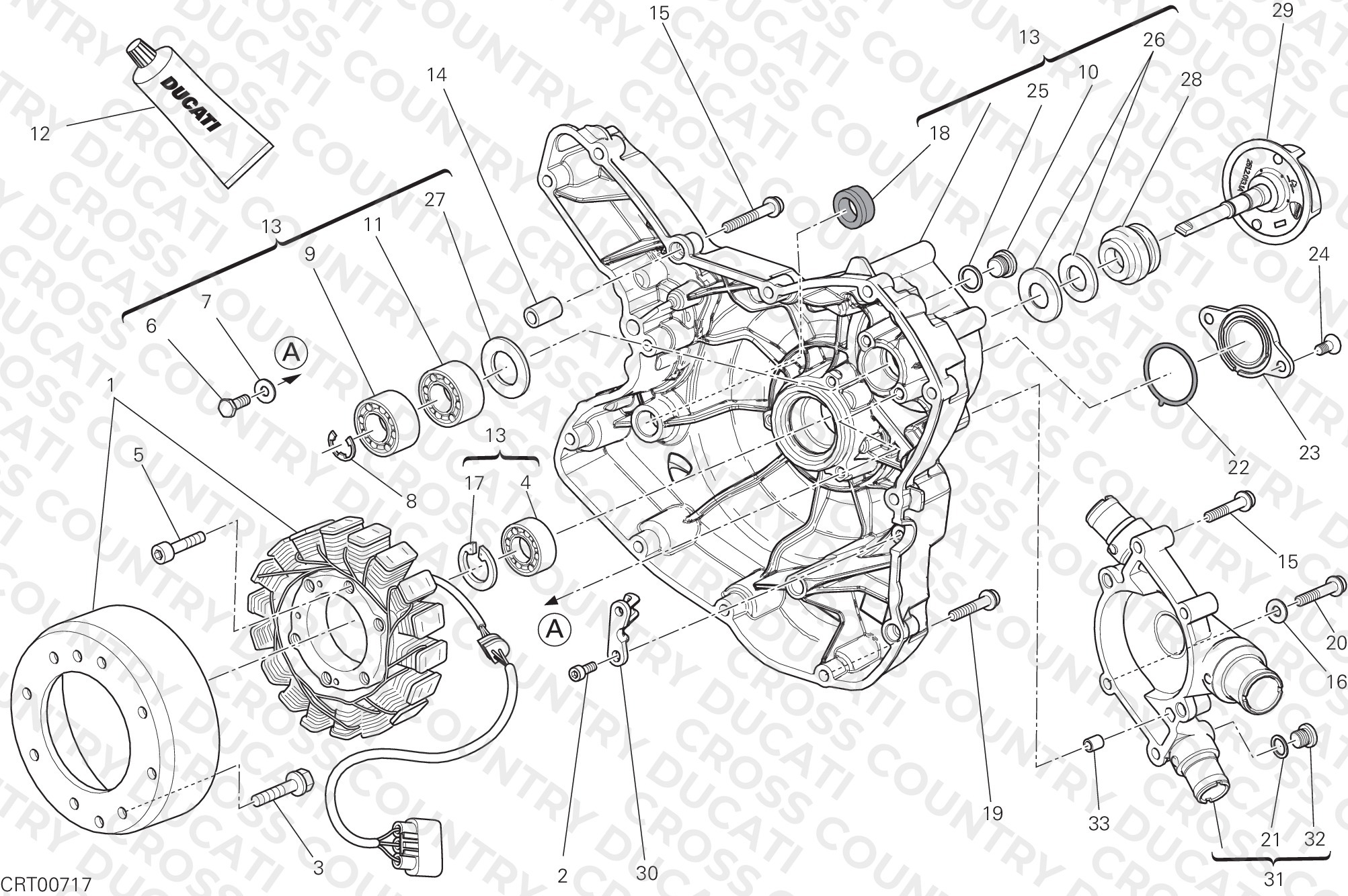 Water Pump-Altr-Side Crnkcse Cover