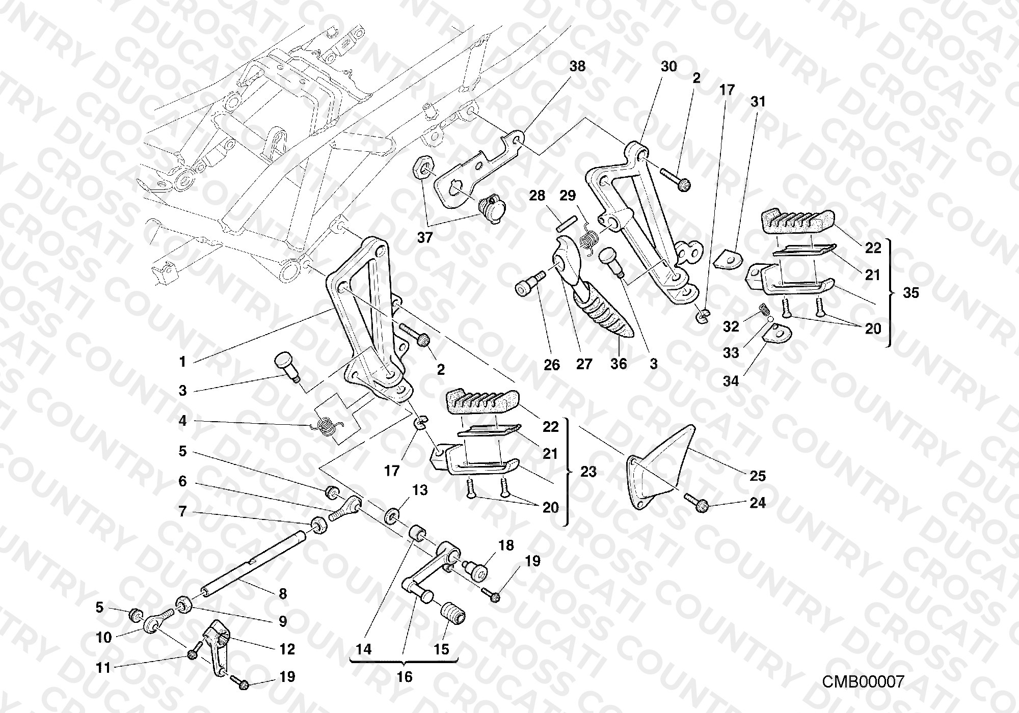 Footrests, Left