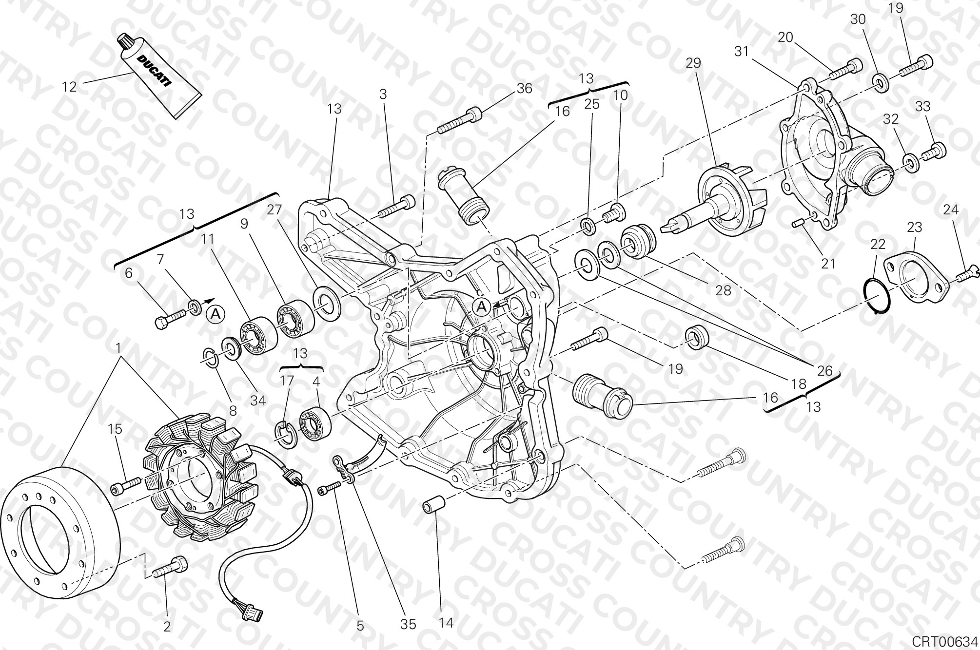 Generator Cover - Water Pump