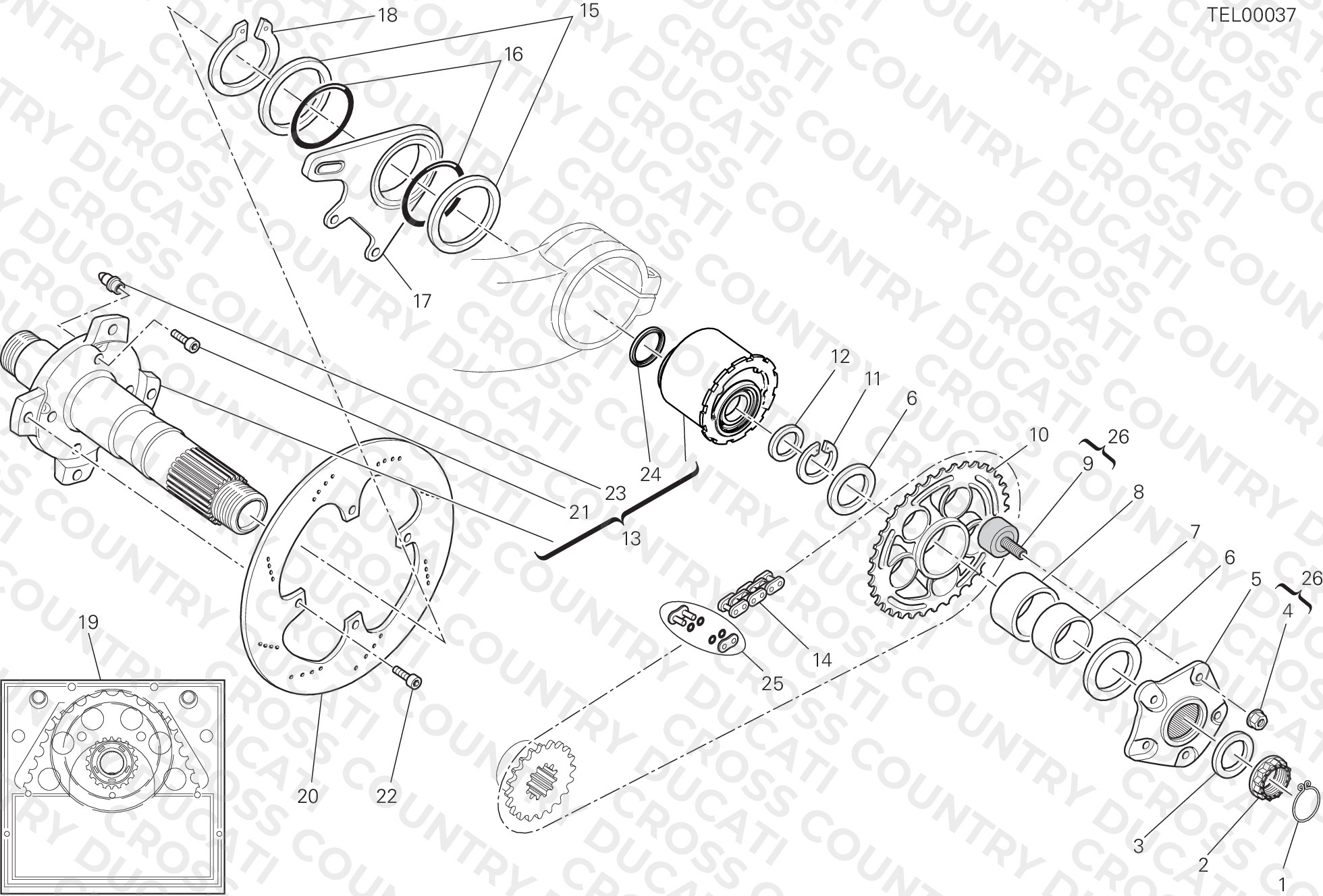 Hub, Rear Wheel