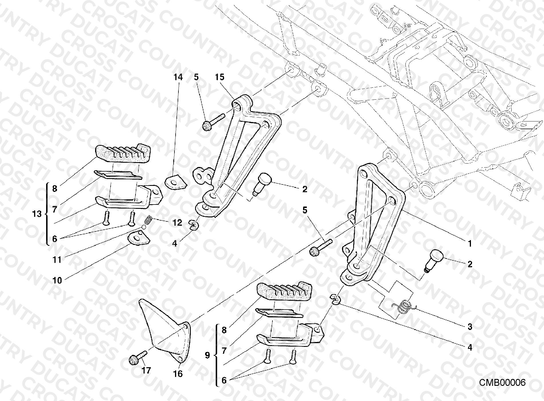 Footrests, Right