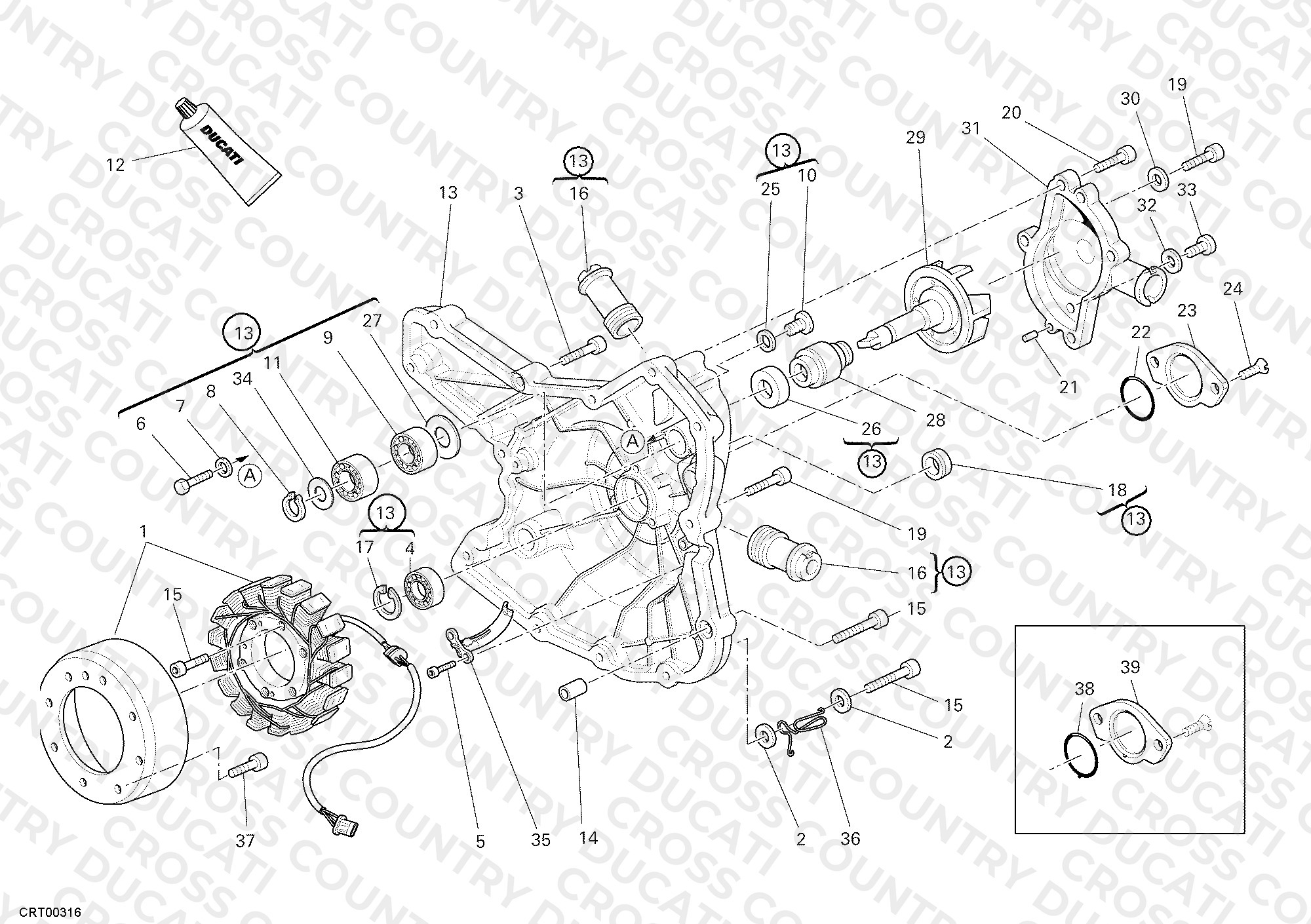 Generator Cover - Water Pump