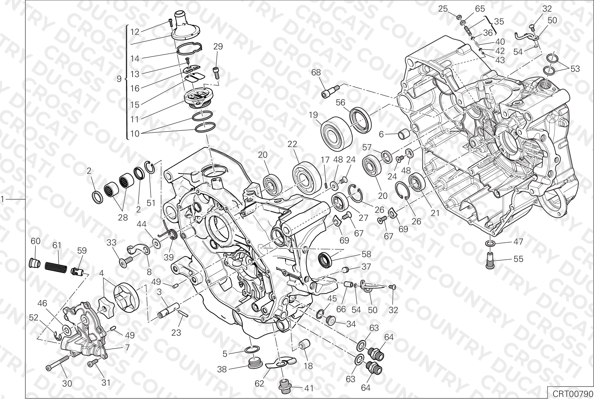 Half-Crankcases Pair