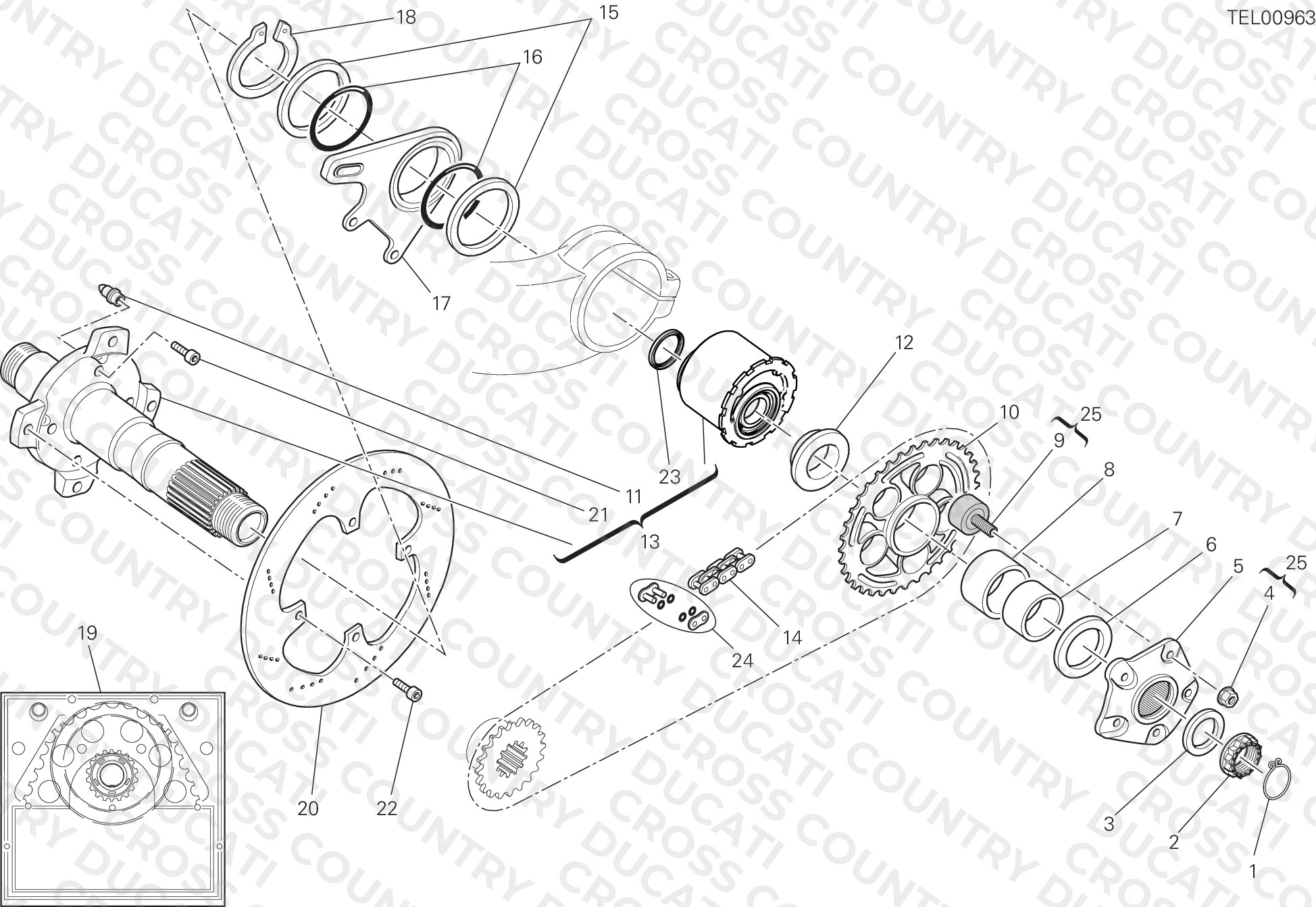 Hub, Rear Wheel