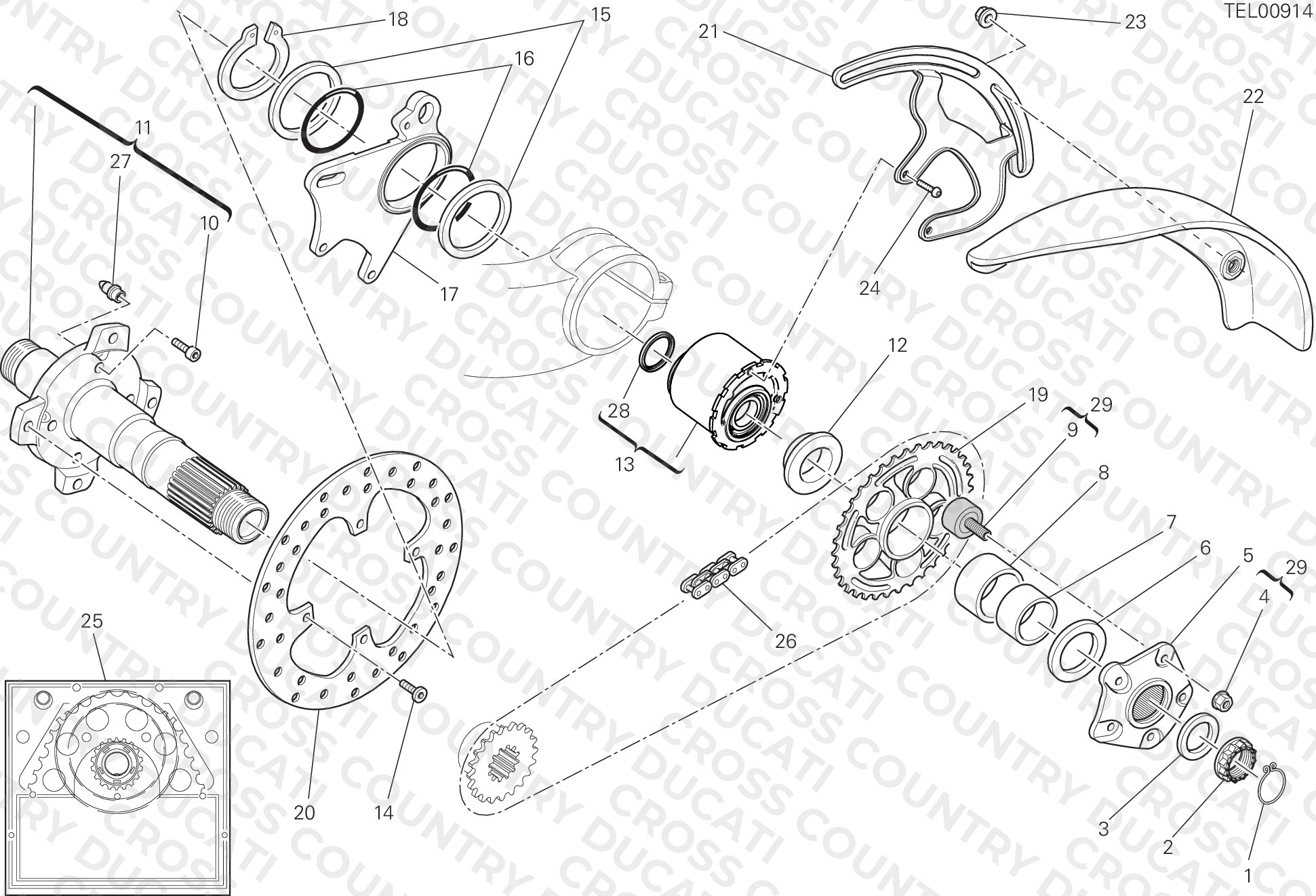 Hub, Rear Wheel