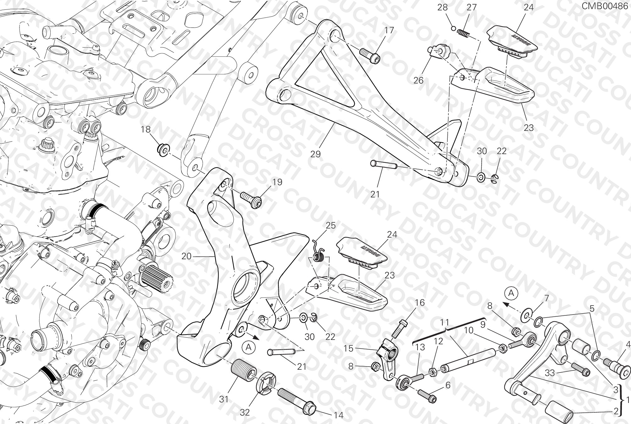 Footrests, Left