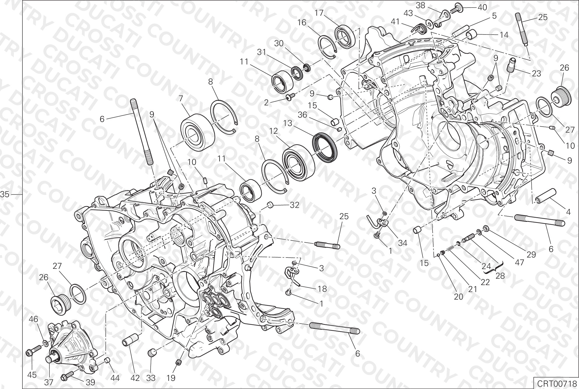 Half-Crankcases Pair