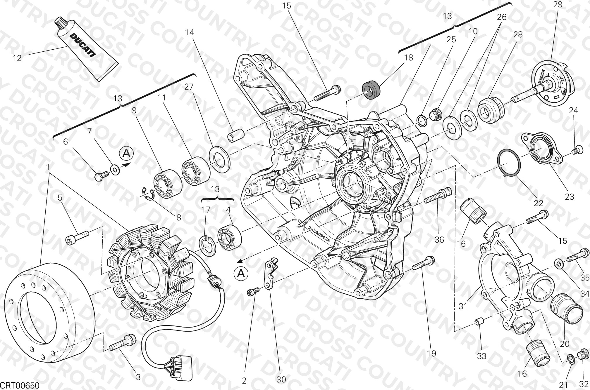 Water Pump-Altr-Side Crnkcse Cover