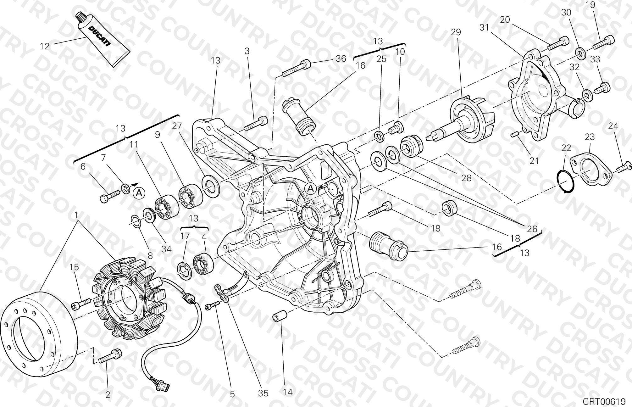 Generator Cover - Water Pump
