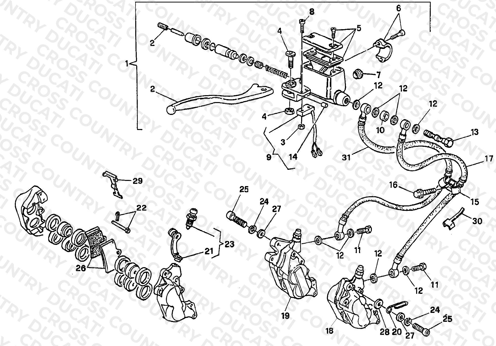 Front Brake System Double Disc