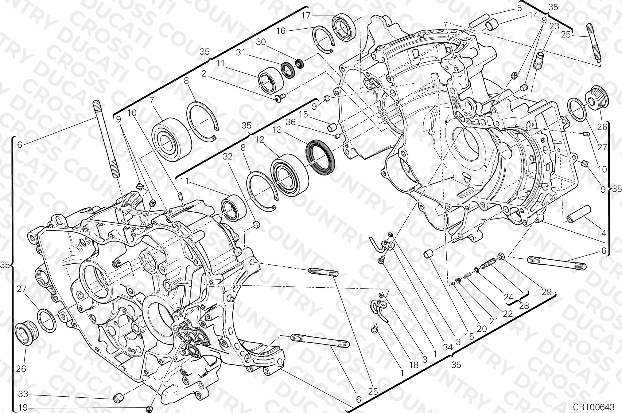 Half-Crankcases Pair
