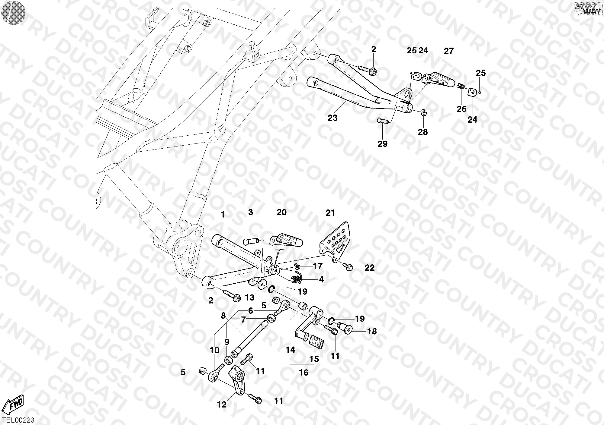 Footrests, Left