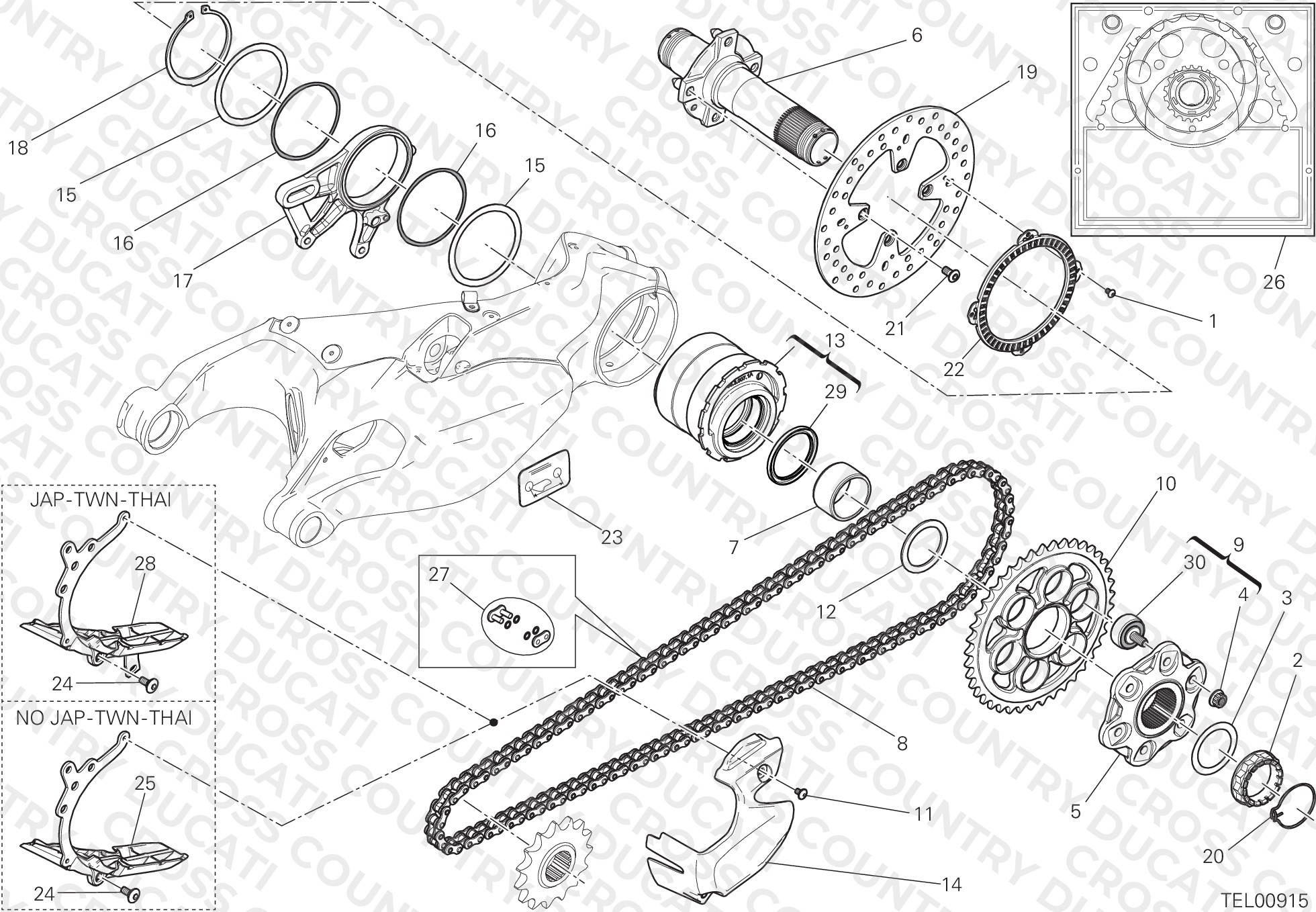 Rear Wheel Spindle