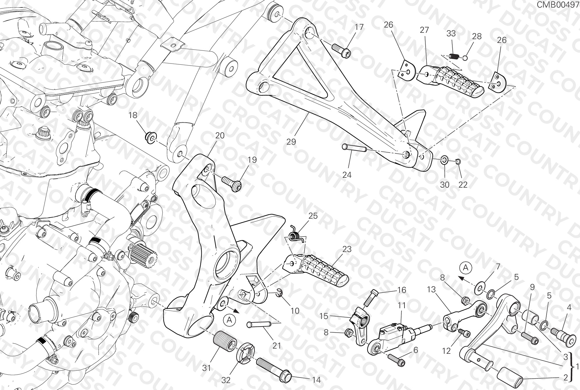 Footrests, Left
