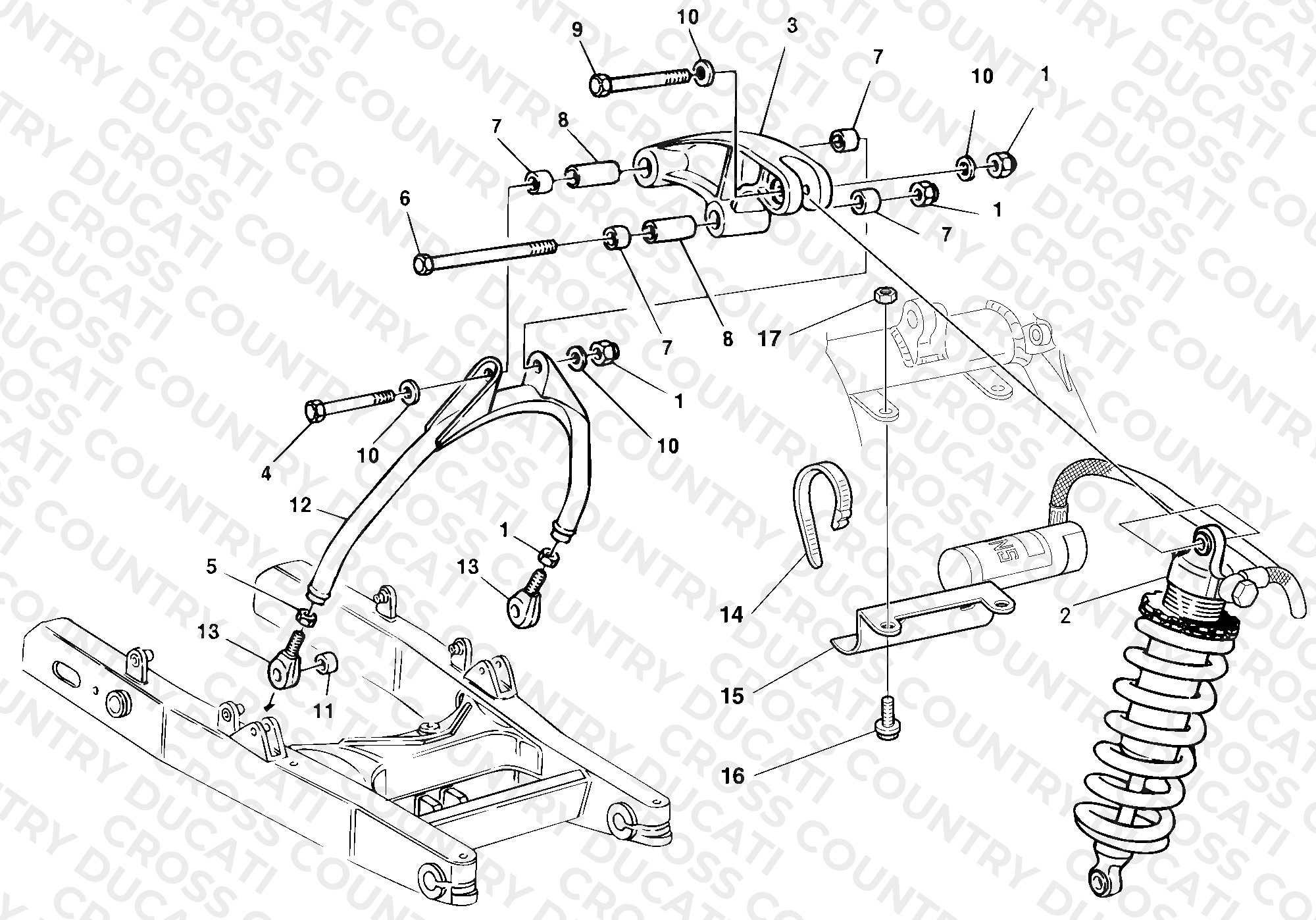 Rear Shock Absorber M900 Special