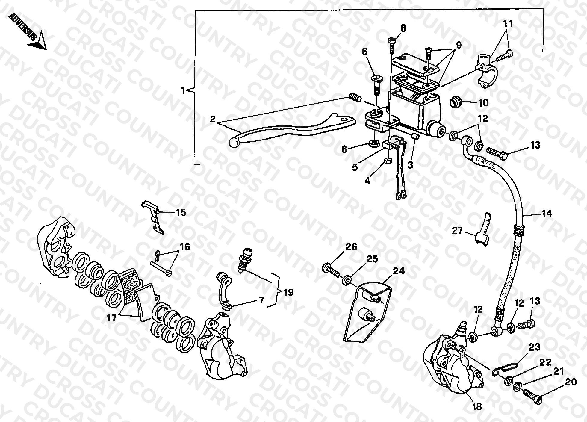 Front Brake System Single Disk