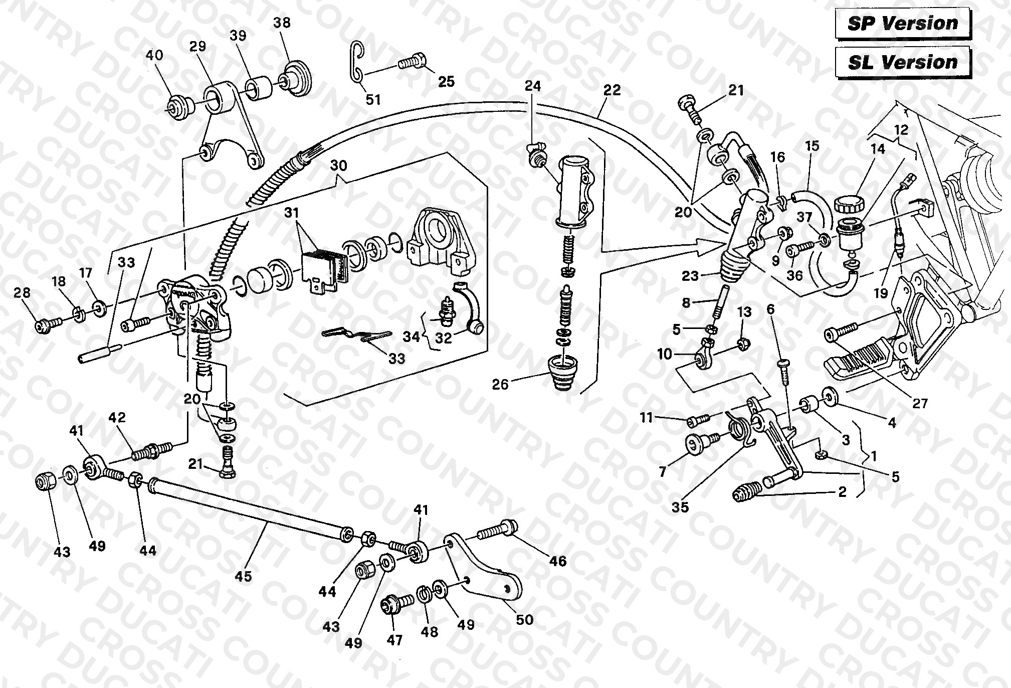 Rear Brake System Ht, Sl, Sp