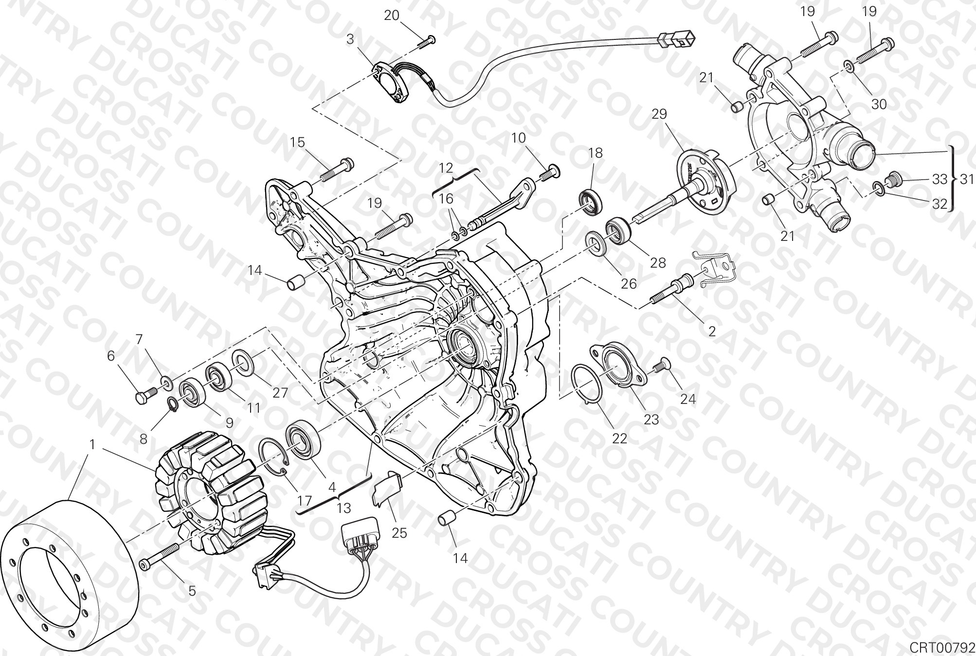 Water Pump-Altr-Side Crnkcse Cover