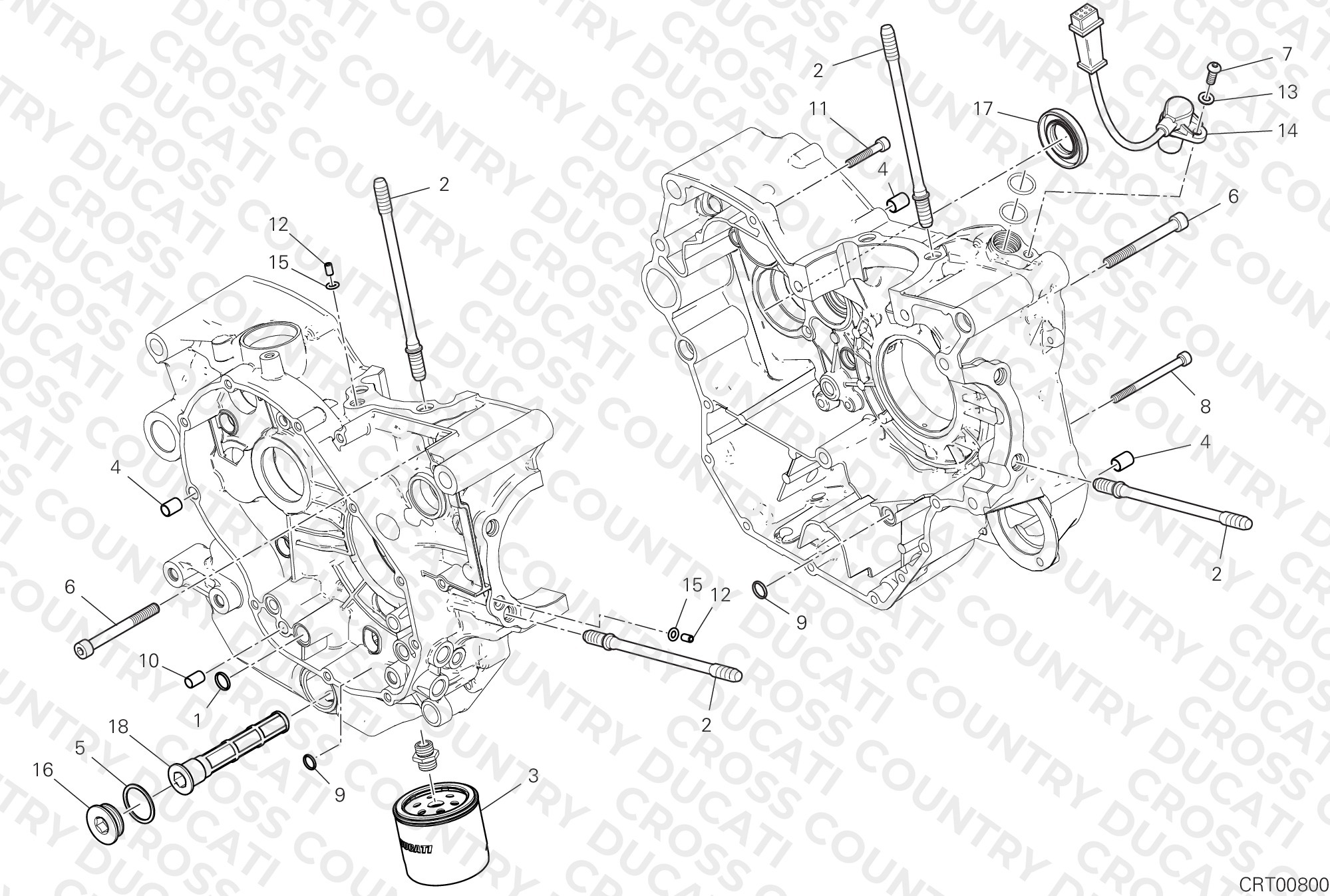 Half-Crankcases Pair