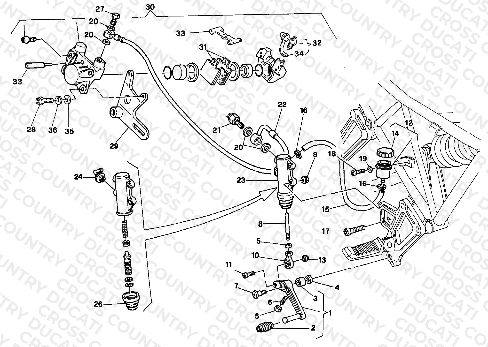 Rear Brake System F.M 001364