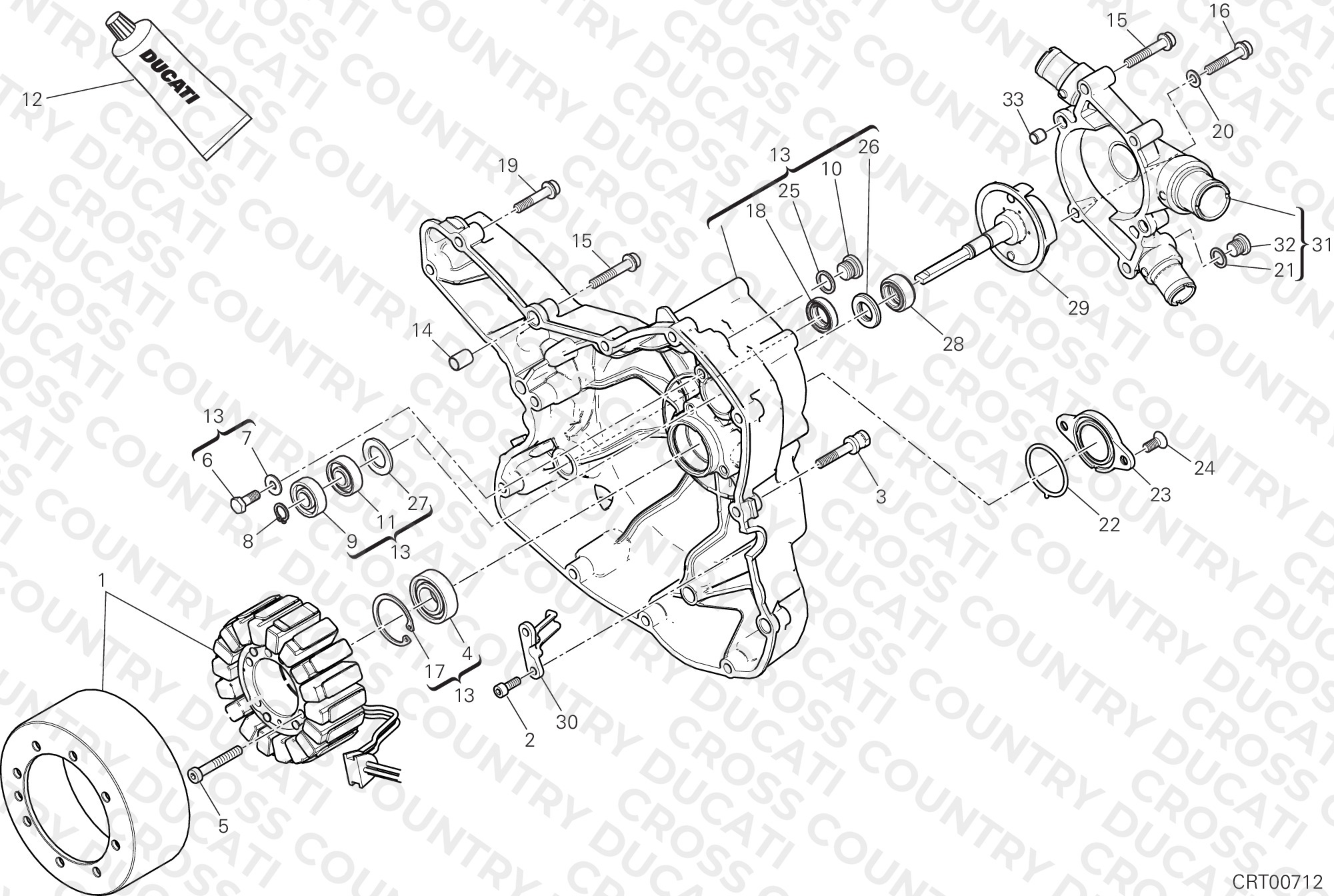 Water Pump-Altr-Side Crnkcse Cover