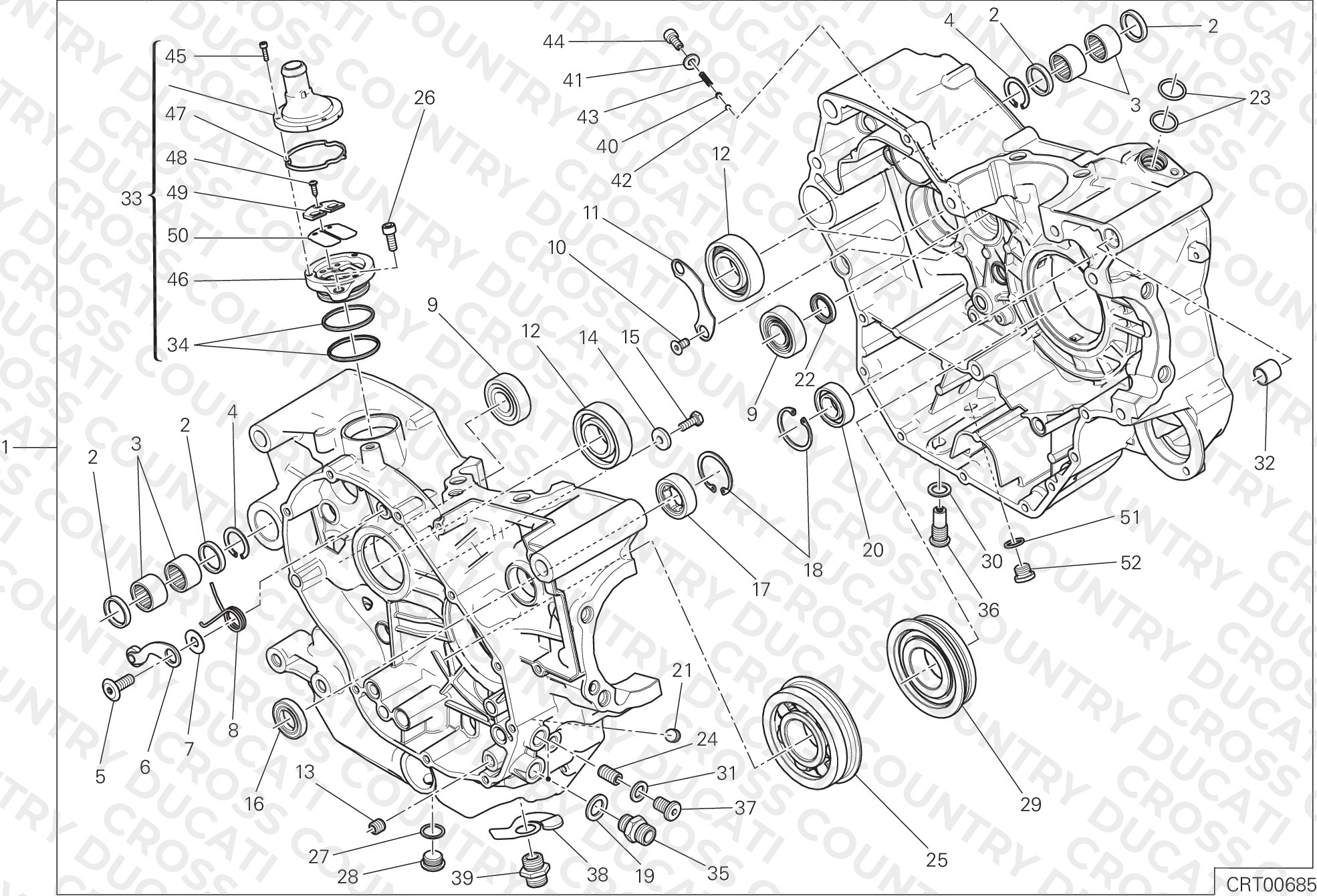 Complete Half-Crankcases Pair