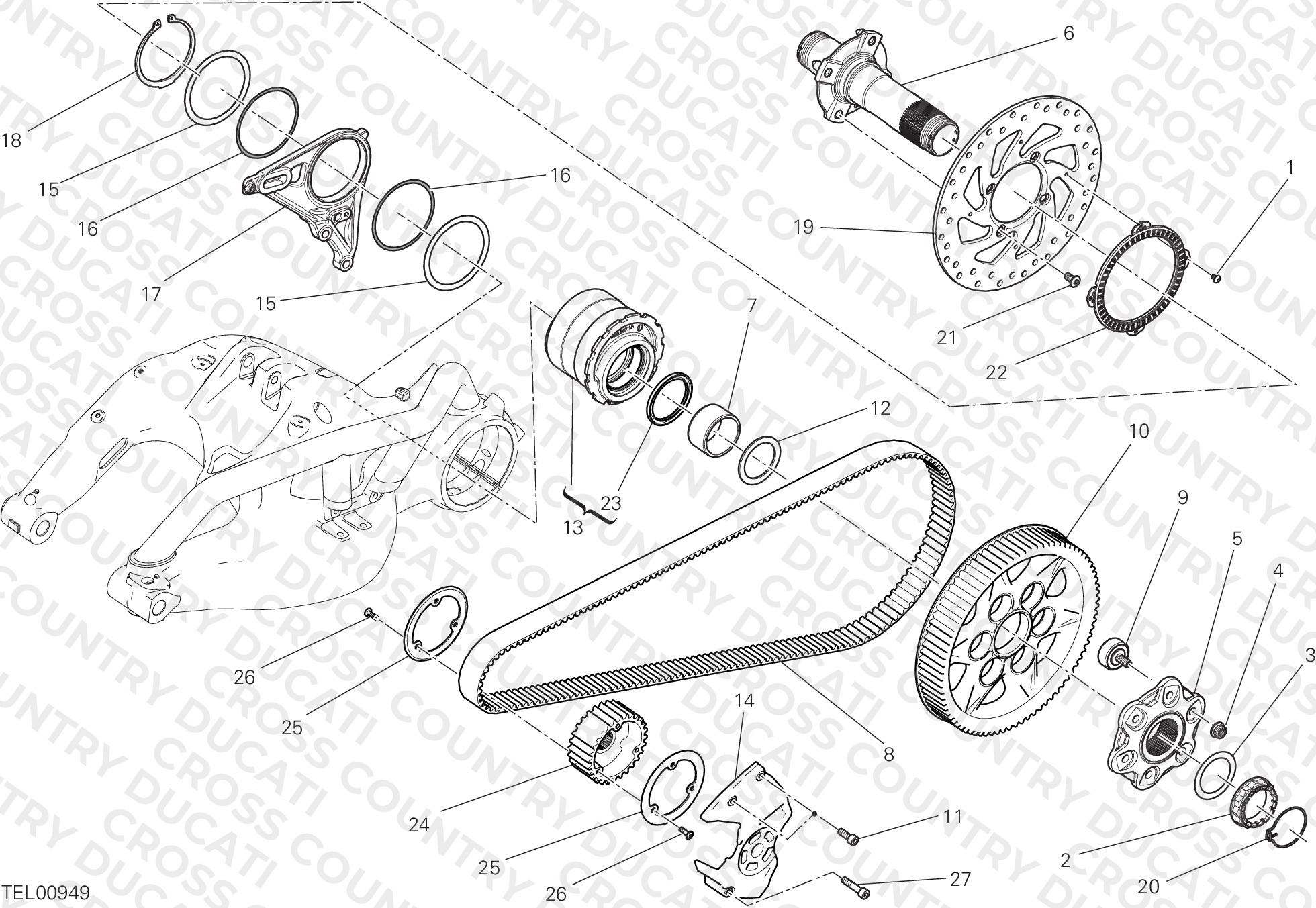 Hub, Rear Wheel