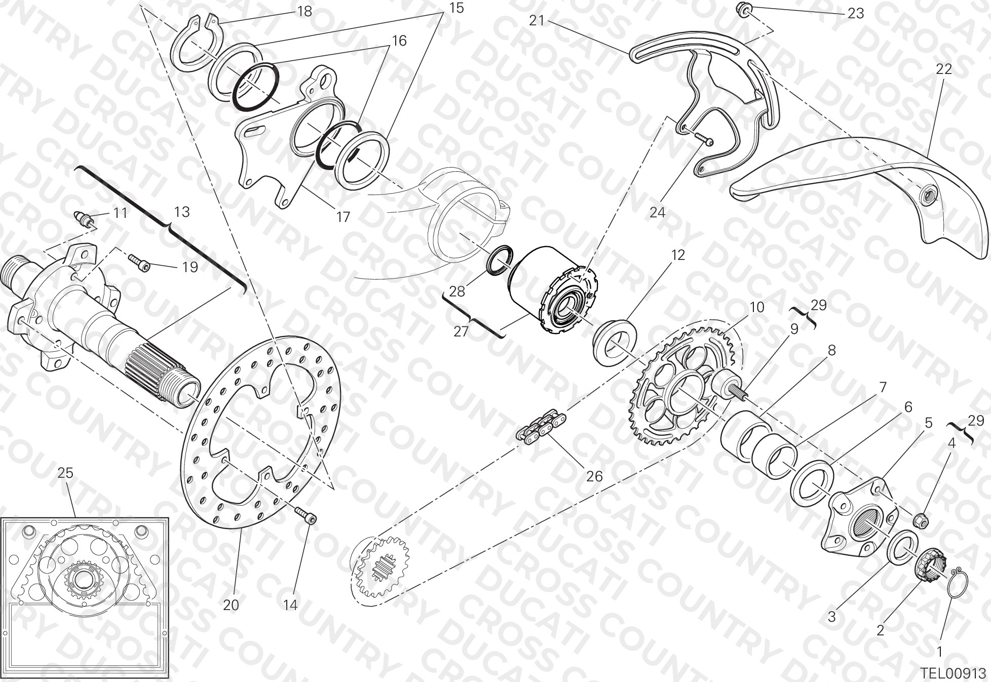 Hub, Rear Wheel