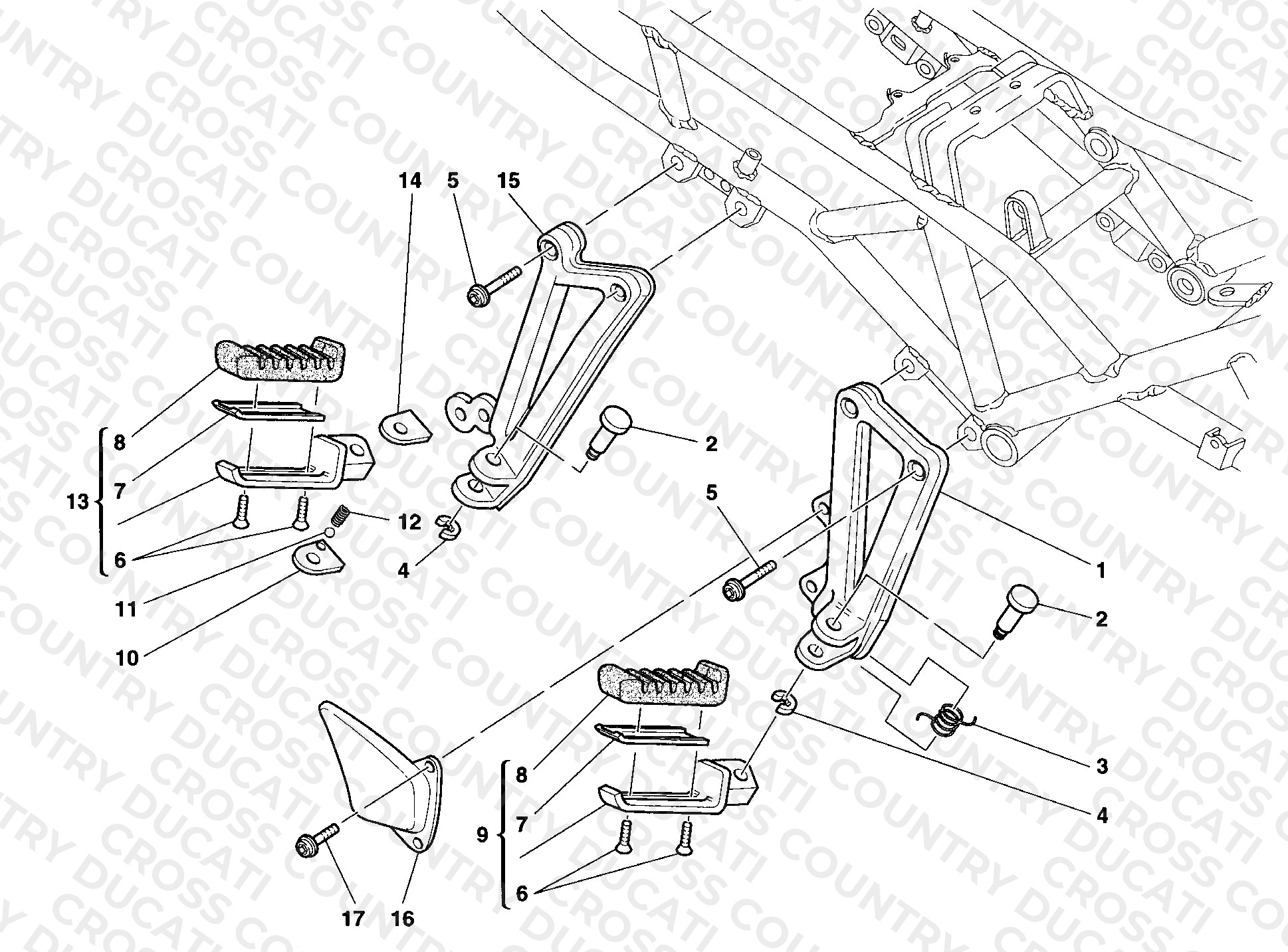 Footrests, Right