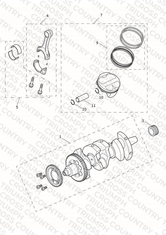 Crankshaft, Conrods and Pistons