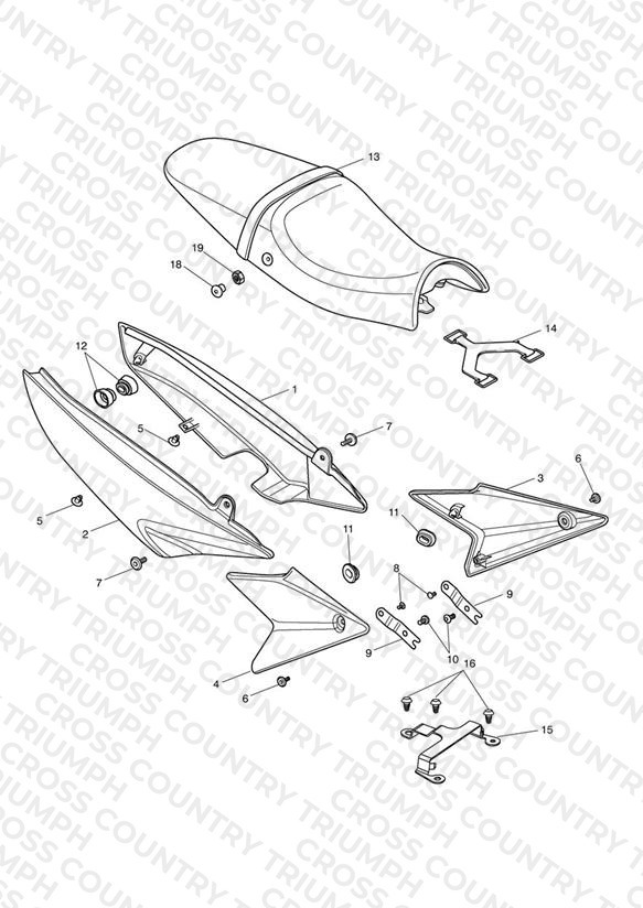 Rear Bodywork & Seat - 333179 >