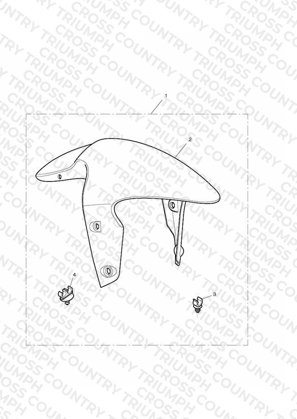 Front Mudguard Kit, Carbon Fibre