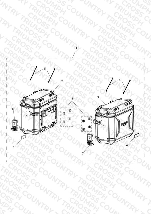 Pannier Kit, Aluminium, Black