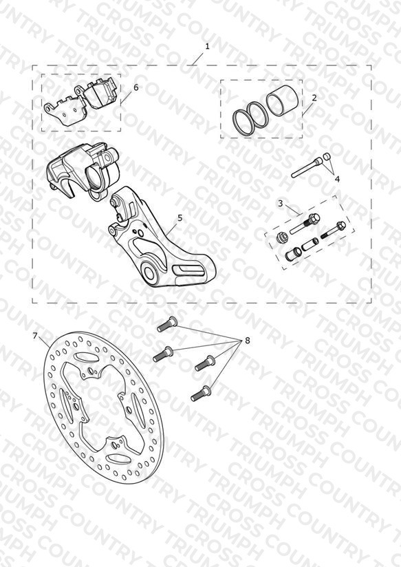 Rear Brake Caliper & Disc