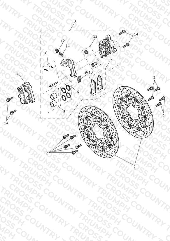 Front Brake Caliper & Disc