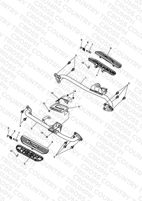 F. Footrests & Mountings - Rocket III Classic (incl. Special Edition)
