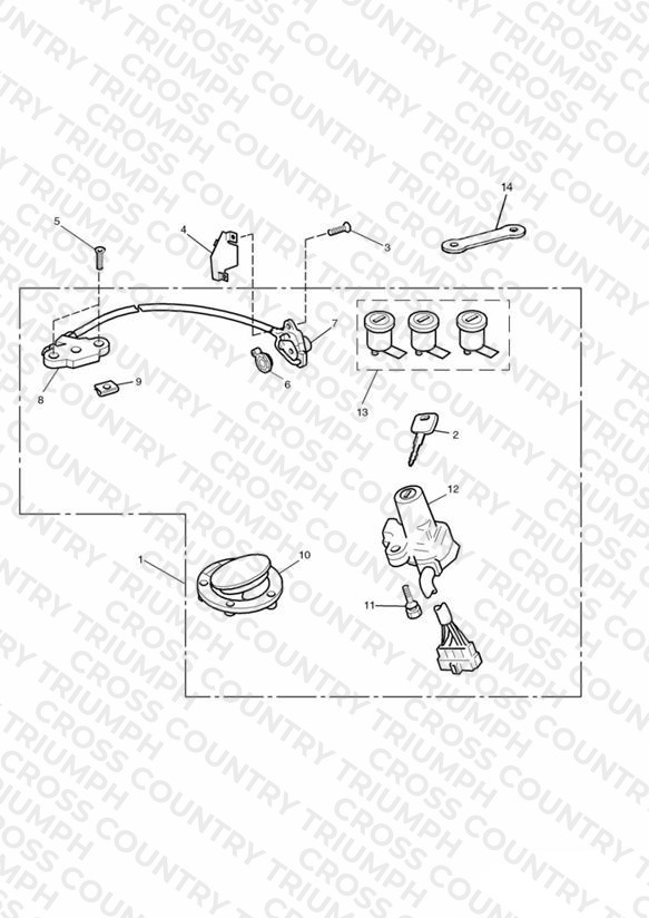Ignition Switch & Lock Set Sprint Executive