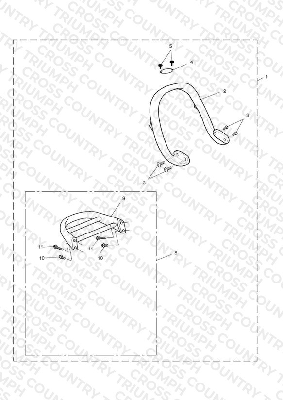 Grab Rail/Luggage Rack, Mark II TT