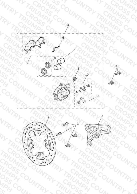 Rear Brake Caliper & Disc