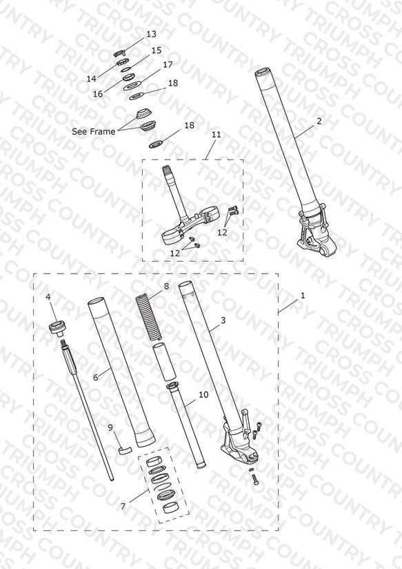 Front Forks & Lower Yoke Assy