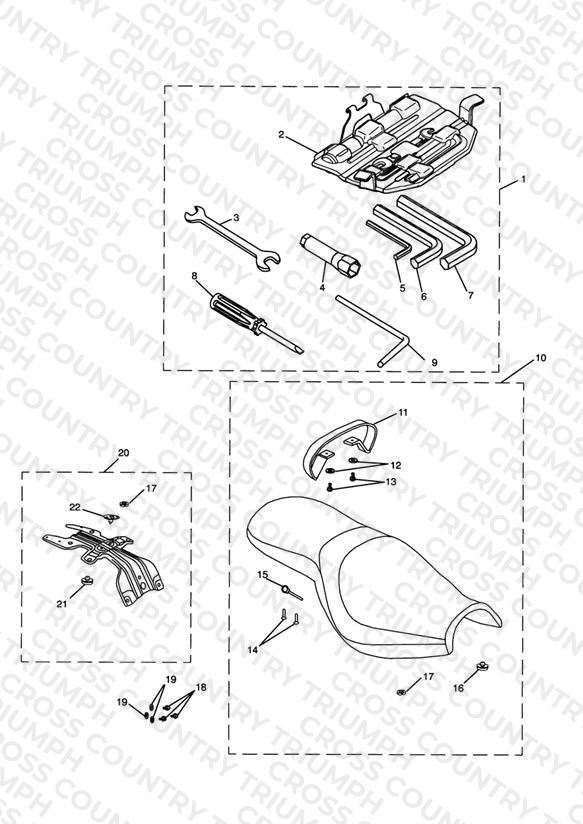 Tool Kit & Seat - Rocket III Classic (incl. Special Edition)