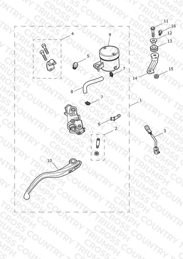 Front Brake Master Cylinder & Hoses - Not CN