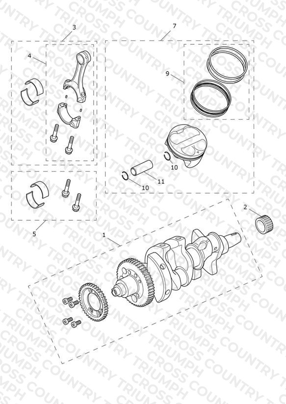 Crankshaft, Conrods and Pistons
