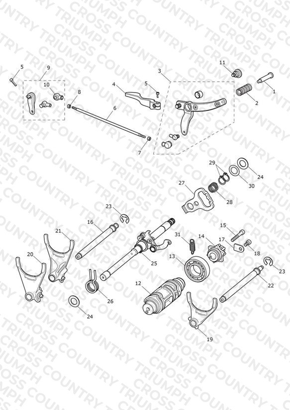 Gear Selectors & Pedal