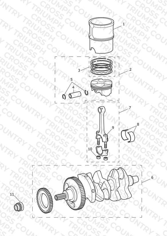 Crankshaft, Connecting Rods, Pistons & Liners